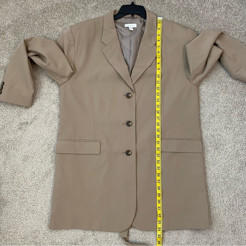 Belted Beige Blazer Jacket - Womens - Picture 12 of 12